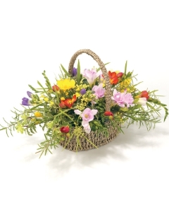 Mixed Freesia Basket