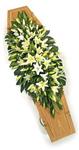 DES1001 Casket Spray Lillies White and Green